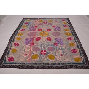 Lavinas Boho Kantha Suzani Embroidered <b>Quilt</b> Handmade Vintage Cotton Floral Eco-Friendly Washable All-Season Bedspread Home - Product Image 1