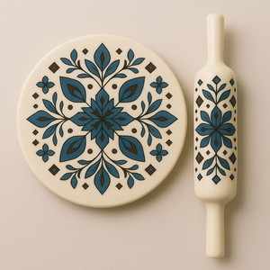 Rouleau à pâtisserie traditionnel Chakla Belan en marbre, bois et métal pour les boulangers au meilleur prix - Product Image 4