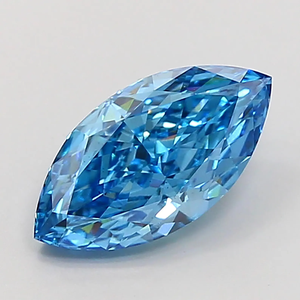 Diamante azul de corte marquesa genuino, cultivado en laboratorio, para la elaboración de joyas. - Product Image 1