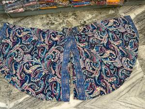 Bohemian Silk Palazzo Pants Summer Eco-Friendly High-Waisted Wide Leg <b>Trousers</b> with <b>Drawstring</b> Closure Handmade Indian Design - Product Image 4