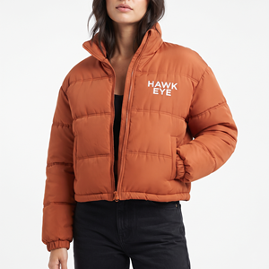 Chaqueta Corta Acolchada de Moda para Mujer, Abrigo de Invierno con Manga Larga, Cierre Frontal con Cremallera, Dobladillo Ajustable, Ropa Exterior Informal - Product Image 5