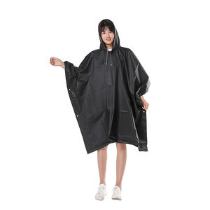 High Quality Unisex Raincoat Thickened Raincoat Women Waterproof Black Bicycle Camping Waterproof Rainwear Suit - Product Image 2