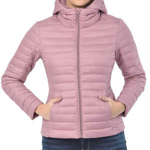 Chaqueta de Invierno Transpirable 2026 para Mujer, Abrigo Cálido con Capucha, Relleno de Poliéster, Corte Ajustado, con Bordado y Tela Satinada - Product Image 1