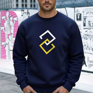 Sweat-shirt confortable pour homme, col rond, décontracté, nouveau imprimé, basique, en coton mélangé - Product Image 1