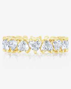 Custom Heart Cut Lab Grown Diamond Wedding Band Minimalist Solitaire Sparkling <b>Dainty</b> Eternity <b>Ring</b> 14k 18k Solid Gold Wholesale - Product Image 1