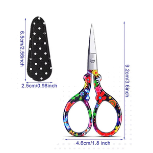 Ciseaux de couture de 3,6 pouces, ciseaux à broder tranchants avec étui en cuir pour travaux d'aiguille et artisanat - Product Image 3