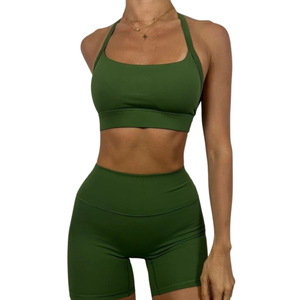 เสื้อชั้นในกีฬาสำหรับผู้หญิงแบบขายส่ง ออกแบบเองได้ รองรับแรงกระแทกสูง ไร้ตะเข็บ สายไขว้หลัง เหมาะสำหรับโยคะ ฟิตเนส วิ่ง และออกกำลังกาย - Product Image 1