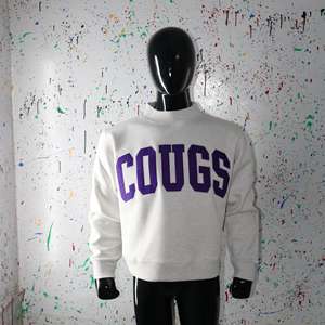 Sudadera COUGS ASH GREY con cuello alto, 100% morado, con apliques bordados, cuello ancho, CLUSH SPORTS - Product Image 2