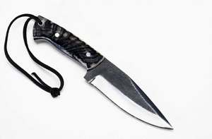 Couteau utilitaire artisanal en acier à haute teneur en carbone avec manche en os sculpté et cordon en cuir – Outil de artisanat - Product Image 4
