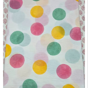 Tela de Algodón Orgánico Ecológica Hecha a Mano en India, Peso Medio 90 GSM, Estampado Floral, para Confección de Cortinas, Camisas y Fundas - Product Image 2