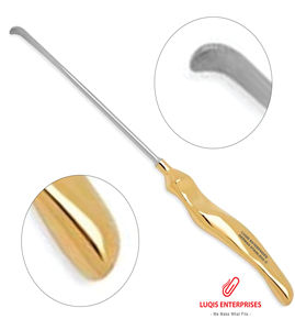 Elevador de succión frontal endoscópico Daniel, curvado en cuarto de círculo, 23.5 cm, de acero inoxidable, instrumento facial quirúrgico para endoscopia - Product Image 1