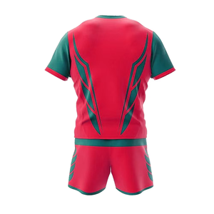 Ensemble de maillots de football sublimés jaune et bleu pour hommes, manches courtes, col rond, évacuation de l'humidité, coupe athlétique, 100 % polyester, toutes saisons - Product Image 5