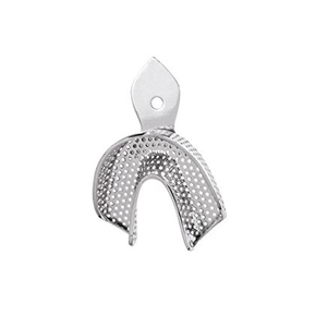 Plateaux d'empreinte dentaire professionnels en acier inoxydable | # 5 XS-Lower Perforated Metal Impression Tray |   Réutilisable, qualité chirurgicale - Product Image 2