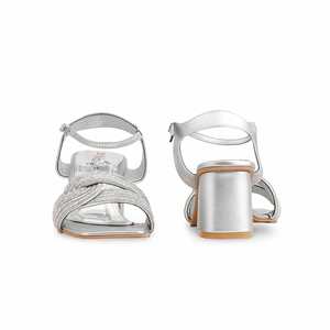 Sandalia de tacón de fantasía de plata modelo FN5959 - Product Image 2