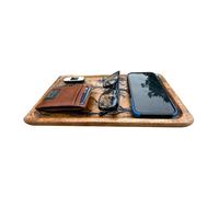Plateau de service en bois artisanal Art Déco, qualité supérieure, décoration de table à café, cadeau personnalisable pour mariage, Ramadan, Diwali