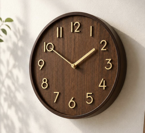 Handmade Wooden <b>Clock</b> Modern Wall <b>Clock</b> Natural Wood Decorative Timepiece For Home Decor - Product Image 4