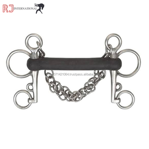 Bocados de Pelham de Acero Inoxidable para Caballos RUBBER MOUTH de 12.5CM y 13.5CM / Bocados de Pelham para Carreras de Caballos con Logotipo Personalizado - Product Image 5