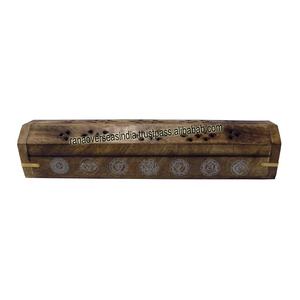 Quemador de incienso de madera con estampado de siete chakras, caja de incienso de ataúd para Yoga, aromaterapia y meditación, gran oferta - Product Image 1