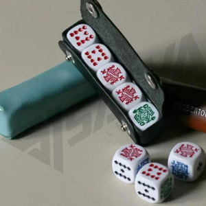 Custom Logo Simple Leather DND <b>Dice</b> <b>Set</b> Storage Box 5 <b>Dice</b> Organizer for 16mm 19mm <b>Dice</b> - Product Image 5