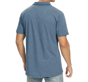 Polo de tenis para hombre con logo bordado en la parte delantera, color sólido, casual, de manga corta, de secado rápido, para golf. - Product Image 2