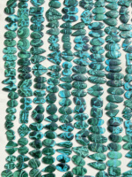 Paire de chrysocolle et de malachite naturelles de haute qualité Nouvelles pierres précieuses de guérison en vrac pour une énergie et un équilibre élevés