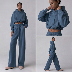 Ensemble de survêtement ample pour femme, sweat-shirt oversize et pantalon de jogging baggy, vêtements streetwear modernes, tenue décontractée confortable - Product Image 4