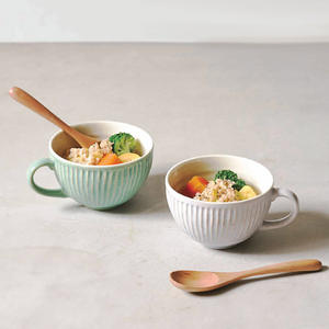 ชุดถ้วยซุปเซรามิกสีอ่อนสไตล์ญี่ปุ่น2ชิ้นสำหรับเป็นของที่ระลึกงานปาร์ตี้และของขวัญ/ของสะสมกระเพื่อม - Product Image 2