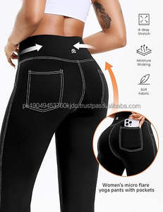 Vente en gros de leggings de sport personnalisés de haute qualité pour femmes vêtements de sport actifs avec fonction de torsion à la mode et logo à la taille - Product Image 4