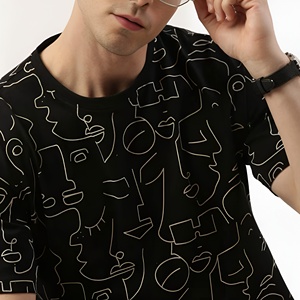 T-shirt Homme Personnalisé Coupe Ample 100% Coton Épais 260 g/m² DTG Style Urbain Rétro Effet Délavé Vierge OEM - Product Image 2