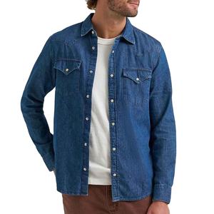 Chemises en jean pour hommes à boutons corne, respirantes, de haute qualité, à carreaux, formelles et décontractées, avec logo personnalisé, pour l'été, nouveau modèle, à prix compétitifs - Product Image 3