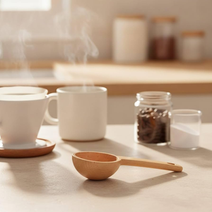 High-End Luxury Eco-Friendly Wooden <b>Measuring</b> Scoops <b>Spoon</b> for Honey Sugar Kitchen Tea Coffee Beans Bath Salt Scoop - Product Image 1