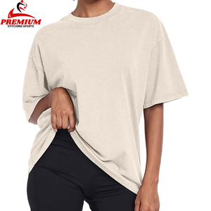 เสื้อยืดคอตตอนทรงโอเวอร์ไซส์สำหรับผู้หญิง ตะเข็บพรีเมียม ทรงหลวม สีพื้น ผ้าเจอร์ซีย์ระบายอากาศได้ดี ใส่ได้ทุกฤดู - Product Image 4