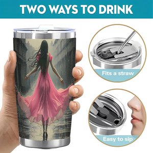 Stainless Steel Tumbler 20oz Double Wall <b>Insulated</b> Drink <b>Cup</b> For Daily Use - Product Image 5