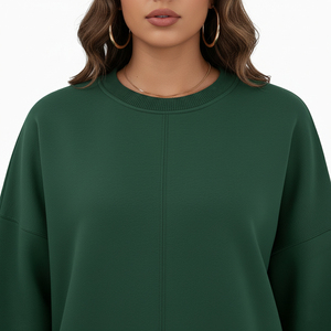 Sudaderas Personalizadas para Mujer, Cuello Redondo, Talla Grande, Felpa Premium, Ropa Urbana de Moda, Tops para Mujer, Sudaderas con Etiqueta Privada, OEM - Product Image 3