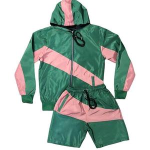 Custom Women's Maternity Printed 2-Piece Zipper Polyester Windbreaker Short Jacket Jogger Set Streetwear Tracksuit - Product Image 6