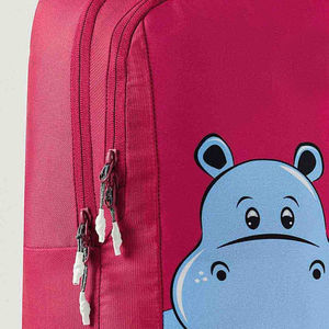 Pink Cartoon Hippo <b>Backpack</b> for Girls <b>Children</b> School Bag with Zipper Pockets and Shoulder Straps - Product Image 4