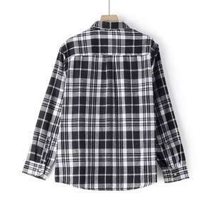 Chemise à manches longues en flanelle 100 % coton teint en fil, col montant, respirante, pour homme, poids lourd, marque privée d'usine, Printemps 2026 - Product Image 2