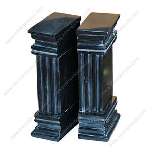 Sujetalibros de Mármol Natural Negro Jet, Totalmente Hechos a Medida y Grabados, Diseño Moderno para Decoración y Regalos - Product Image 2