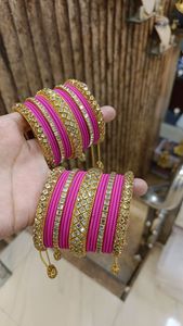 Bracelet traditionnel coloré pour femmes, en acier inoxydable, tailles et couleurs personnalisées, designs uniques, mariage pakistanais et indien - Product Image 5