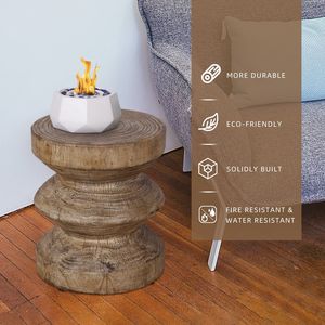 Table d'appoint extérieure Terrafab, tabouret de jardin décoratif, table d'appoint unique pour salon, chambre, patio - Product Image 4