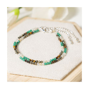 Cheville en pierres précieuses facettées de qualité supérieure AAA, design élégant, unisexe, longueur réglable, extensible, pour usage quotidien, fabriqué en Inde. - Product Image 1