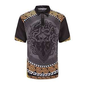 Camiseta de Golf Personalizada con Cierre OEM para Hombre, de Secado Rápido, Manga Corta, Estampado Digital Deportivo, Vintage, Poliéster/Algodón, Logotipo Frontal - Product Image 3