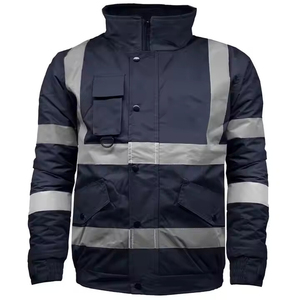 Veste de sécurité réfléchissante à haute visibilité, à capuche, en toile imperméable et respirante pour hommes, avec logo avant pour la vision nocturne - Product Image 1