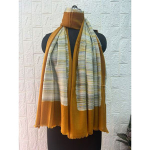 Luxury Fine Wool Brush Print Stole Women Soft Elegant Winter <b>Wrap</b> <b>Shawl</b> 80% Fine Wool 20% Silk Fashion Scarf 70x200 cm Versatile - Product Image 4