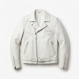 <b>Men</b> <b>White</b> Leather <b>Jacket</b> Premium Genuine Real Leather Motorcycle Biker <b>Jacket</b> Stylish Vintage Slim Fit Coat Durable Winter - Product Image 1