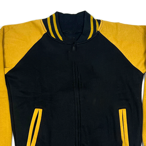 Veste en molleton de qualité supérieure APA Black Varsity |    Blouson bomber universitaire |   Vêtements de rue urbains ultra-tendance pour jeunes universitaires - Product Image 6