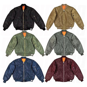 Bomber Flight <b>Jacket</b> Reversible Fighter <b>Pilots</b> Casual Insulated Tactical Coat Winter Warm Aviation Style Outerwear Men <b>Jackets</b> - Product Image 1