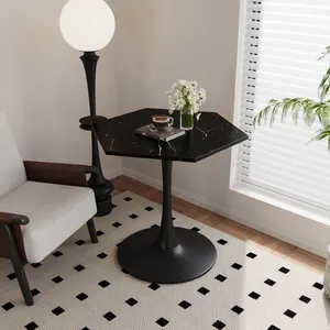 Modern Geometric Aluminium Eco-Friendly <b>Coffee</b> <b>Table</b> <b>Black</b> <b>Round</b> Shape Indoor Living Room Furniture Durable Design - Product Image 5