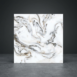Azulejos de Porcelana con Efecto Mármol Marrón Onyx Vistaar, 20 mm, 600x600 mm, Cerámica Brillante para Baño, Exterior, Adhesivos, Diseño de Villa - Product Image 4