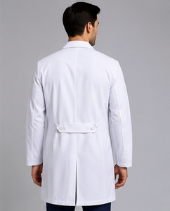 Blouse de laboratoire blanche à manches longues pour médecins et scientifiques, uniforme médical respirant en polycoton, pour hôpitaux, pharmaciens et chimistes - Product Image 4
